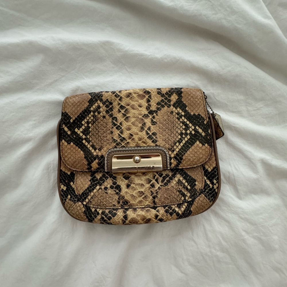 Coach Snakeskin Clutch